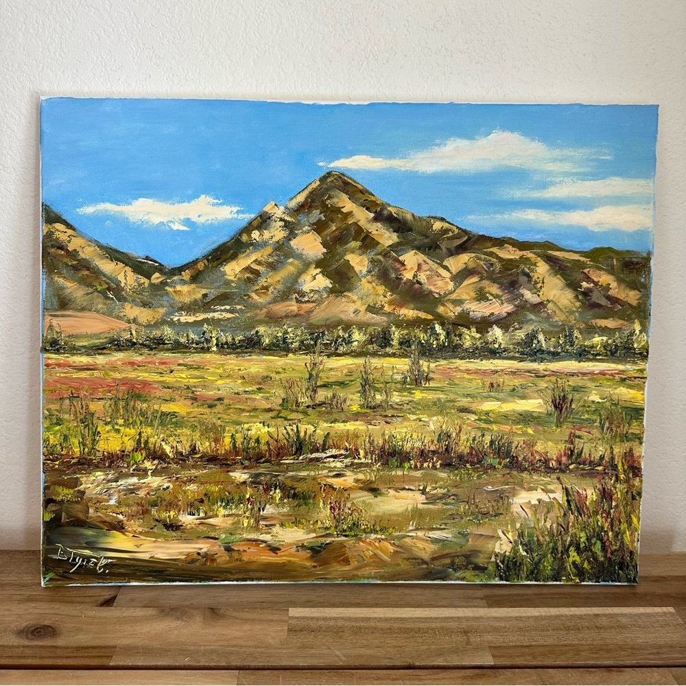 Original Oil Painting of Mountain scenery